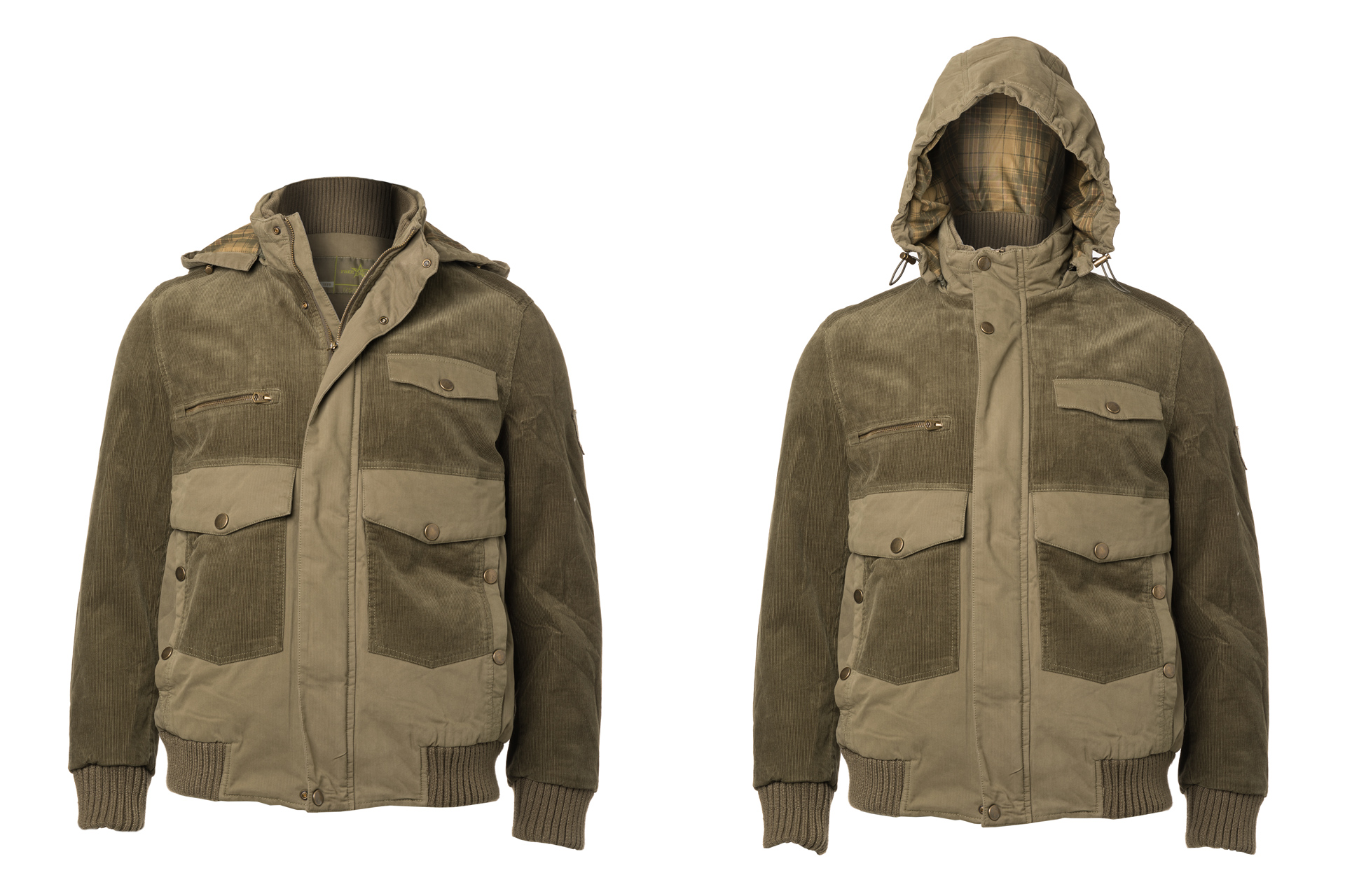 Veste d'extérieur couleur olive en style Manchester tendance