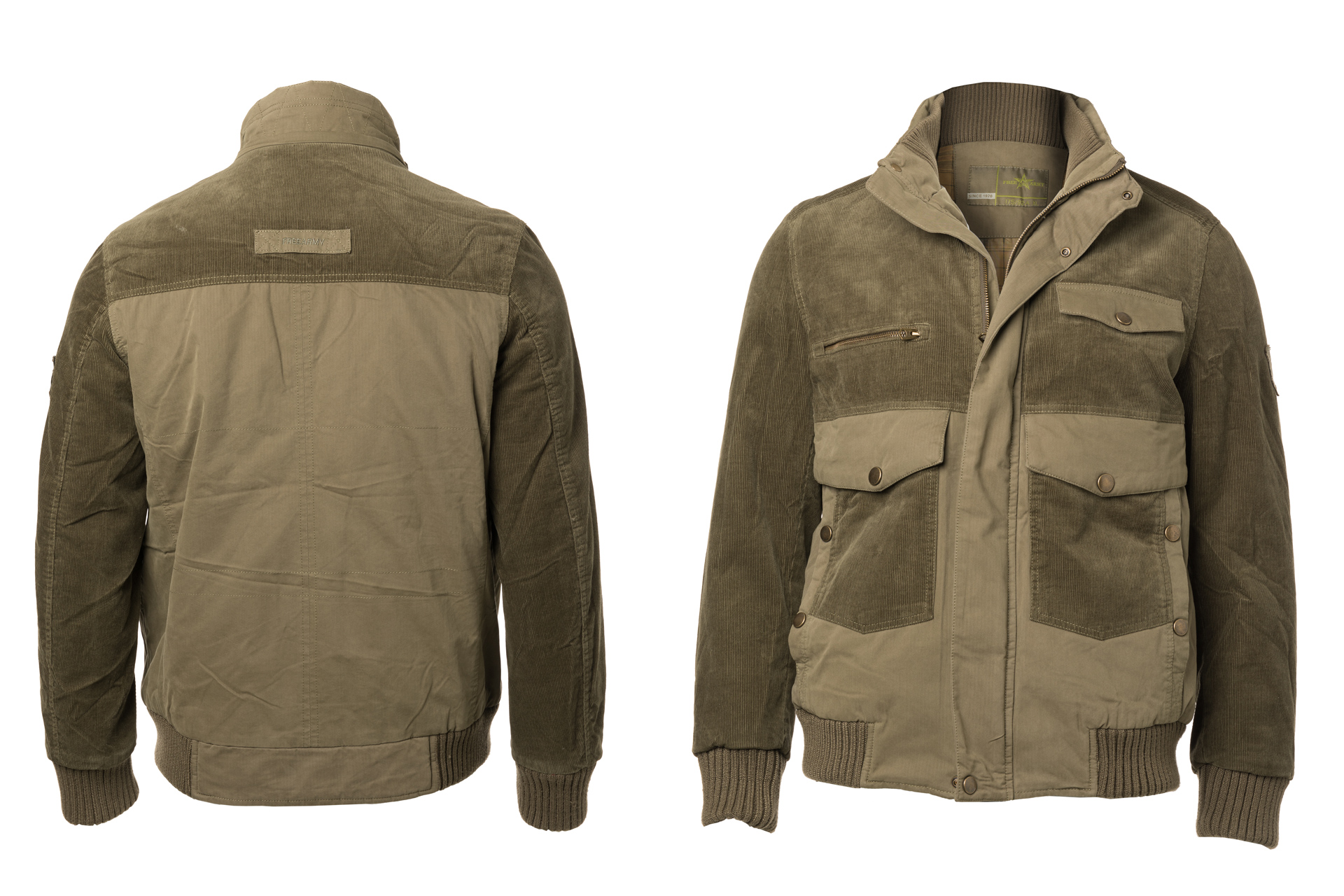 Veste d'extérieur couleur olive en style Manchester tendance