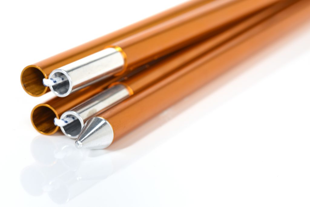 Anodized aluminium tent poles