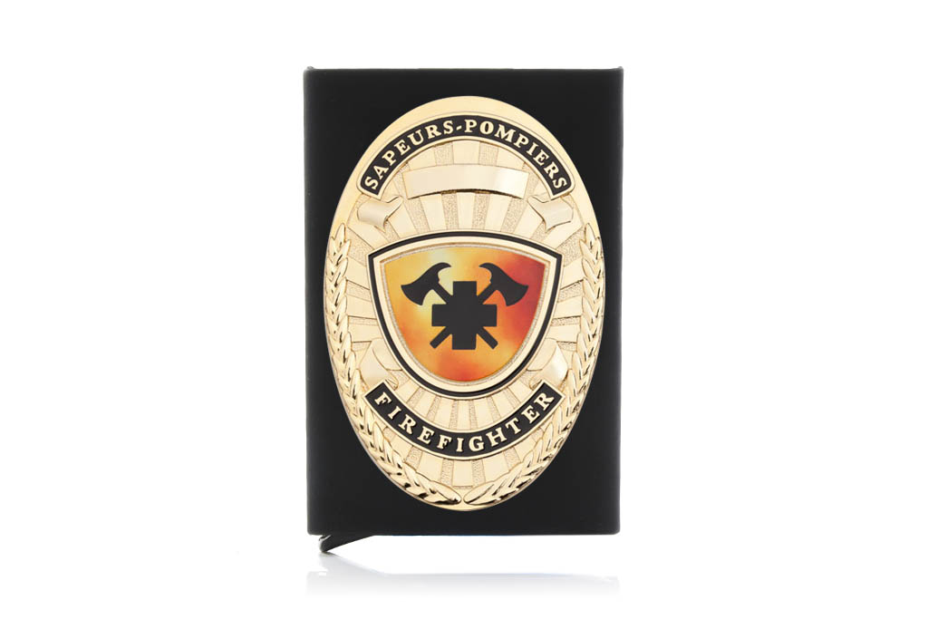 Aluminium credit card box "The Black Box" Firefighter, engraving
