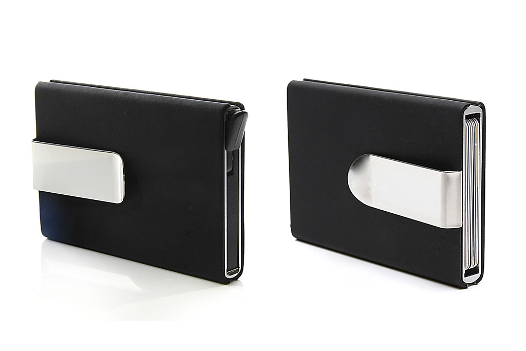 Aluminium credit card box "The Black Box" Firefighter, engraving