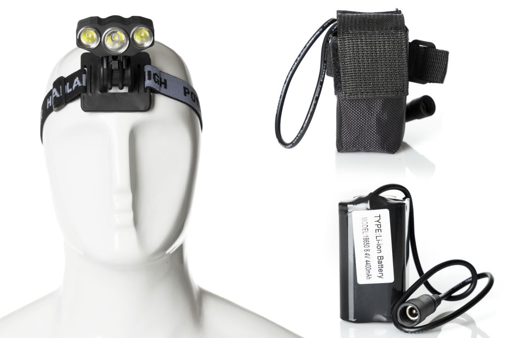 Power LED, Bike Headlamp-Bicycle Lamp 3000 lumens 3x CREE XM-L 2 T6