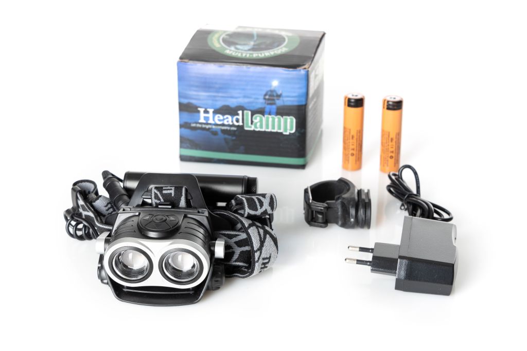 Power LED Bike-Head lamp-Bicycle lamp 2x Cree XM-LT6 + Blue LED