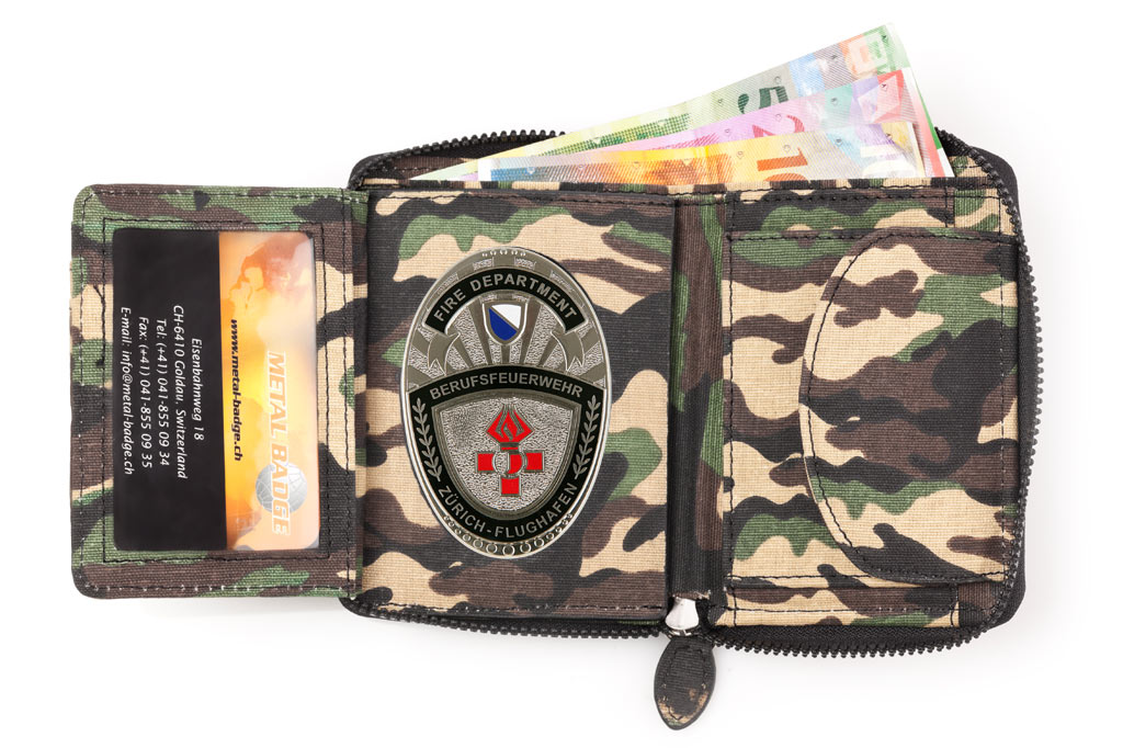 Leather wallet "Economy" Fire Brigade Zurich Airport