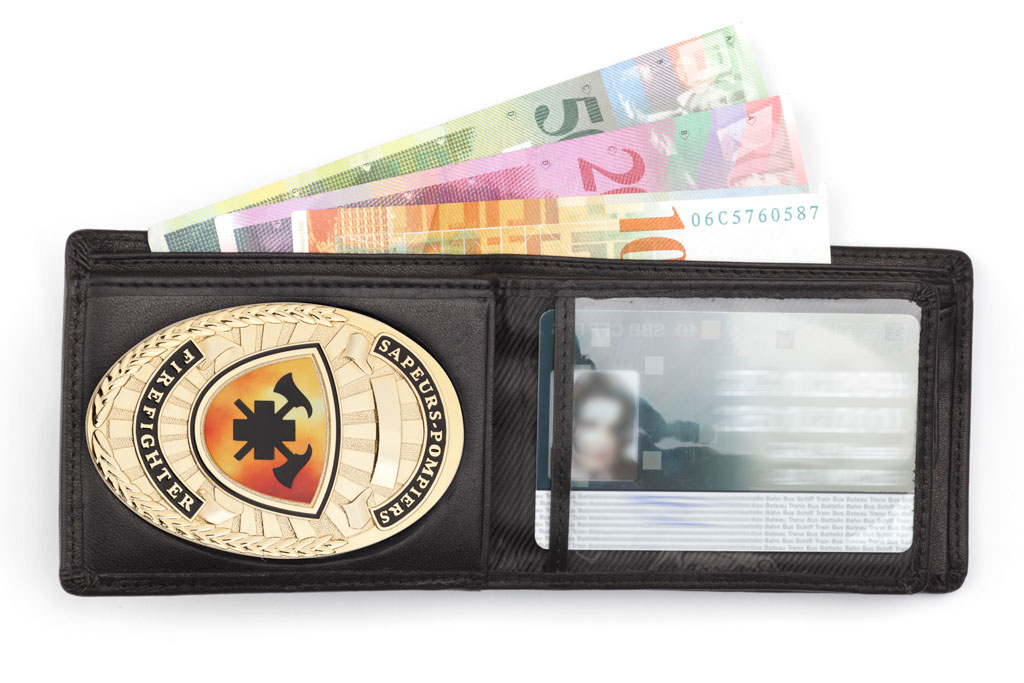 Astuccio in cuoio "Exclusive" Pompieri, incisione