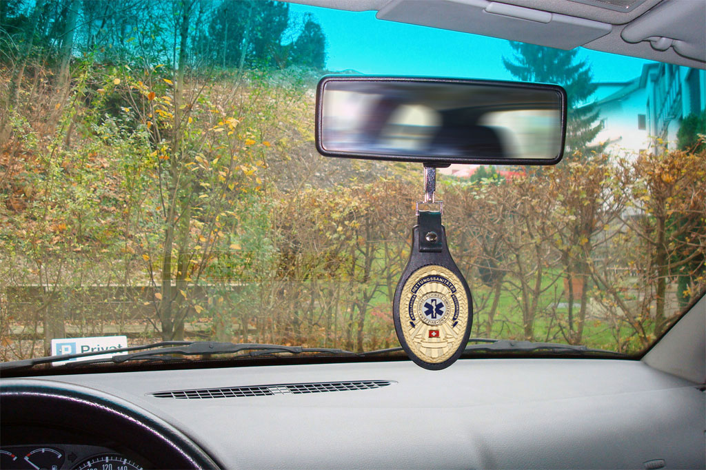 Leather wallet "Smart" Paramedic Switzerland, engraving