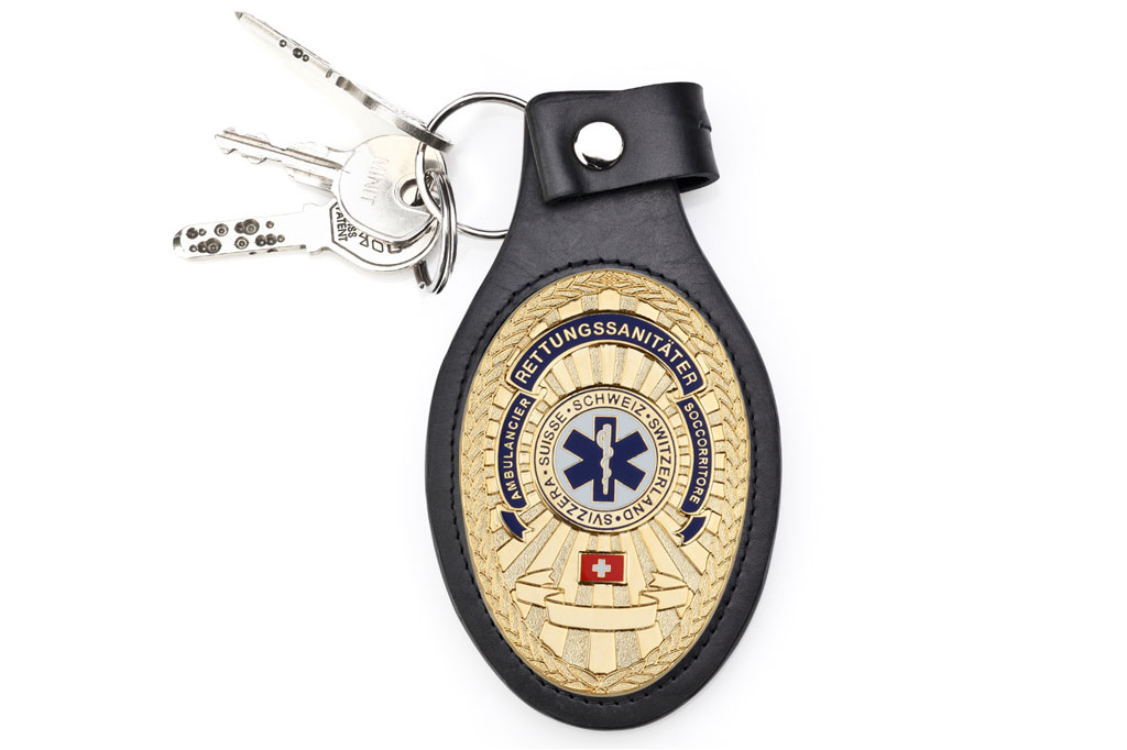 Leather wallet "Smart" Paramedic Switzerland, engraving