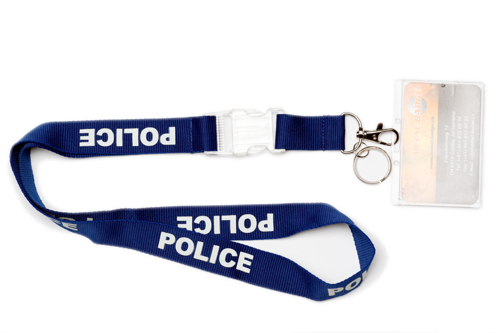 Lanyard Police mit oder ohne Ausweishülle