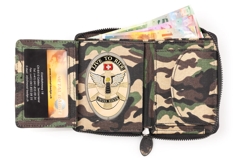 Leather wallet "Economy" Swiss Biker