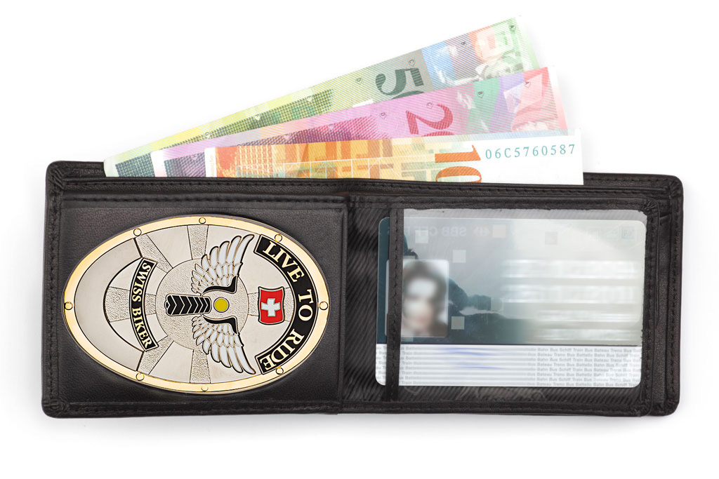 Leather wallet "Exclusive" Swiss Biker