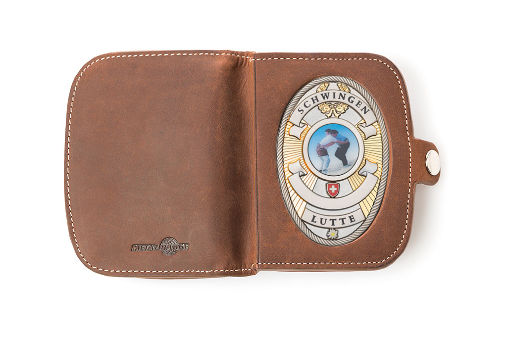 Lederetui "Traveler" Münzschütter Schwinger Schweiz