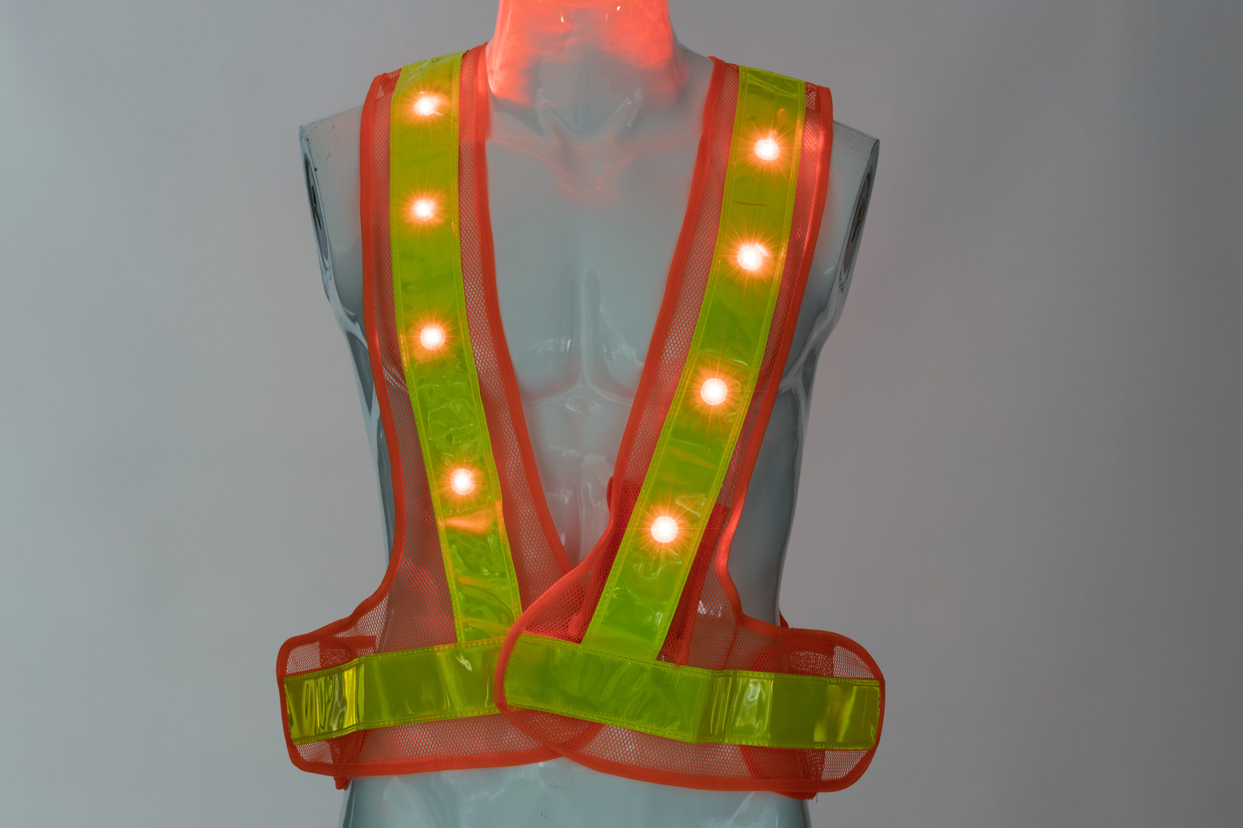 Reflective vest with LED