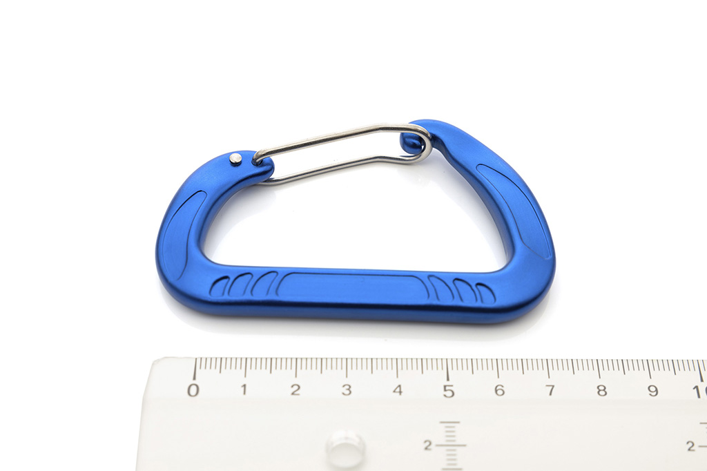 Wire gate carabiner - blue