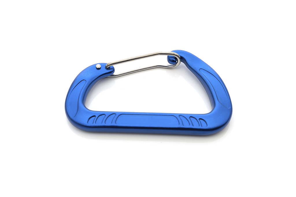 Wire gate carabiner - blue
