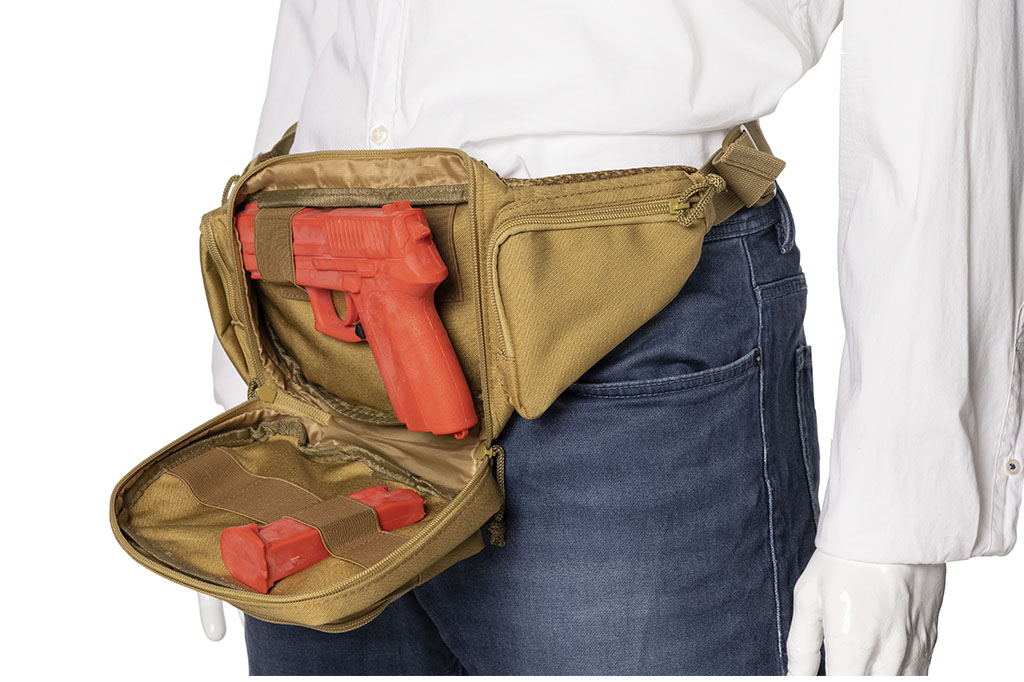 Sac de ceinture tactique pour les porteurs d'armes - kaki