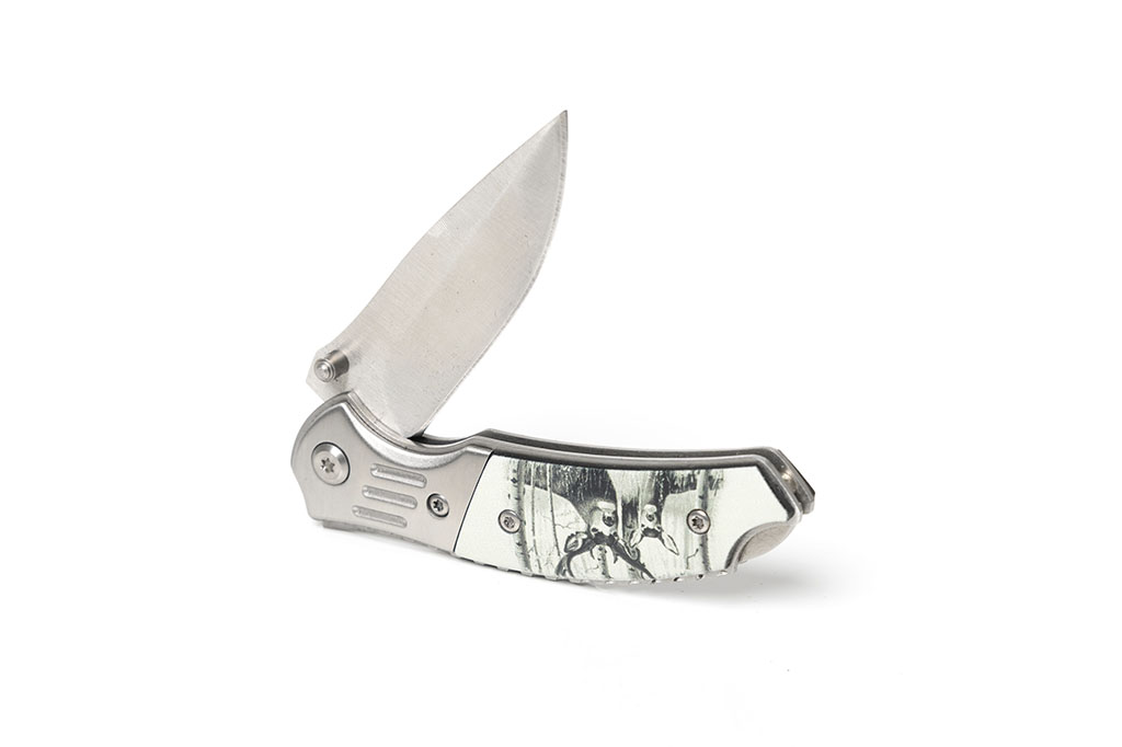 Pocket knife set with beautiful Wilddesign on the handle with gift box