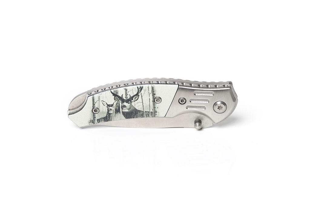 Pocket knife set with beautiful Wilddesign on the handle with gift box
