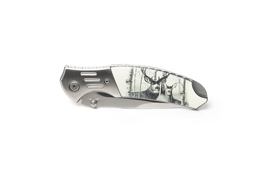 Pocket knife set with beautiful Wilddesign on the handle with gift box