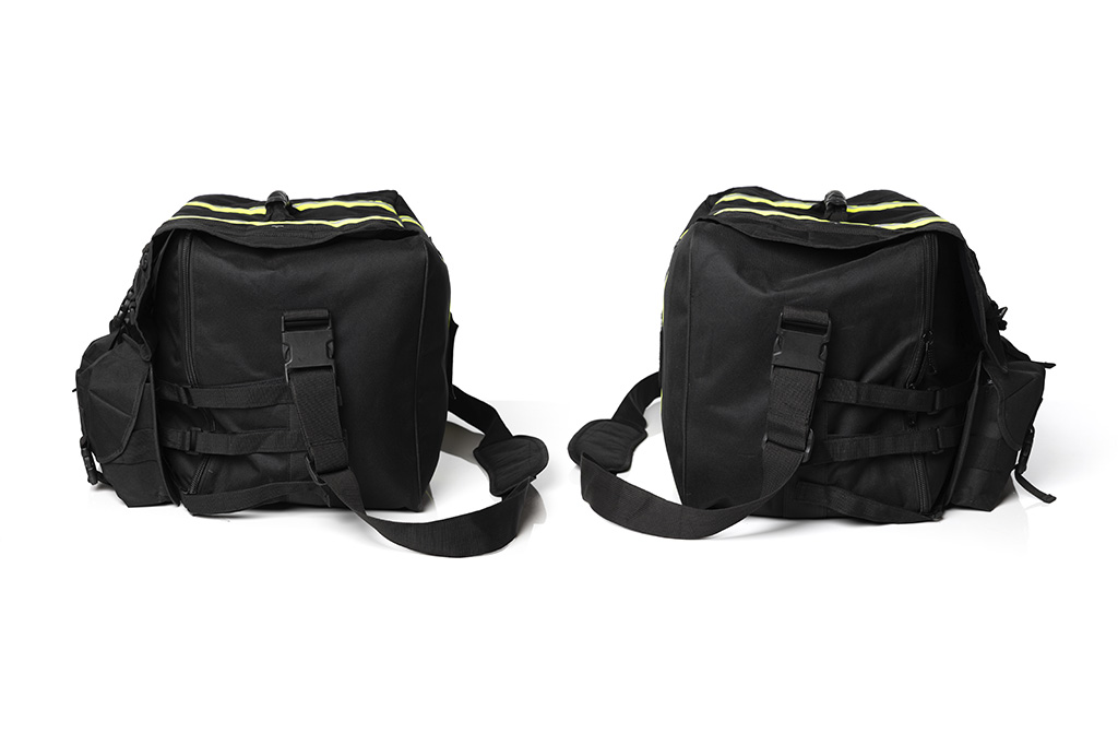 Borsa per interventi tattici per organizzazioni a luce blu con striscia riflettente giallo brillante