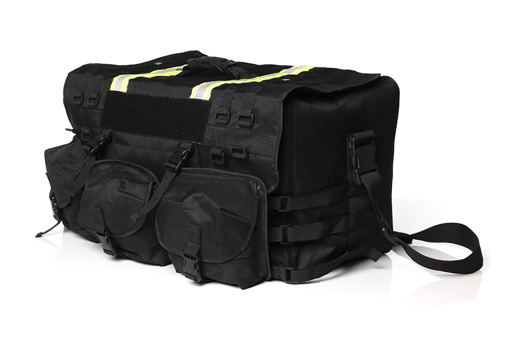 Borsa per interventi tattici per organizzazioni a luce blu con striscia riflettente giallo brillante