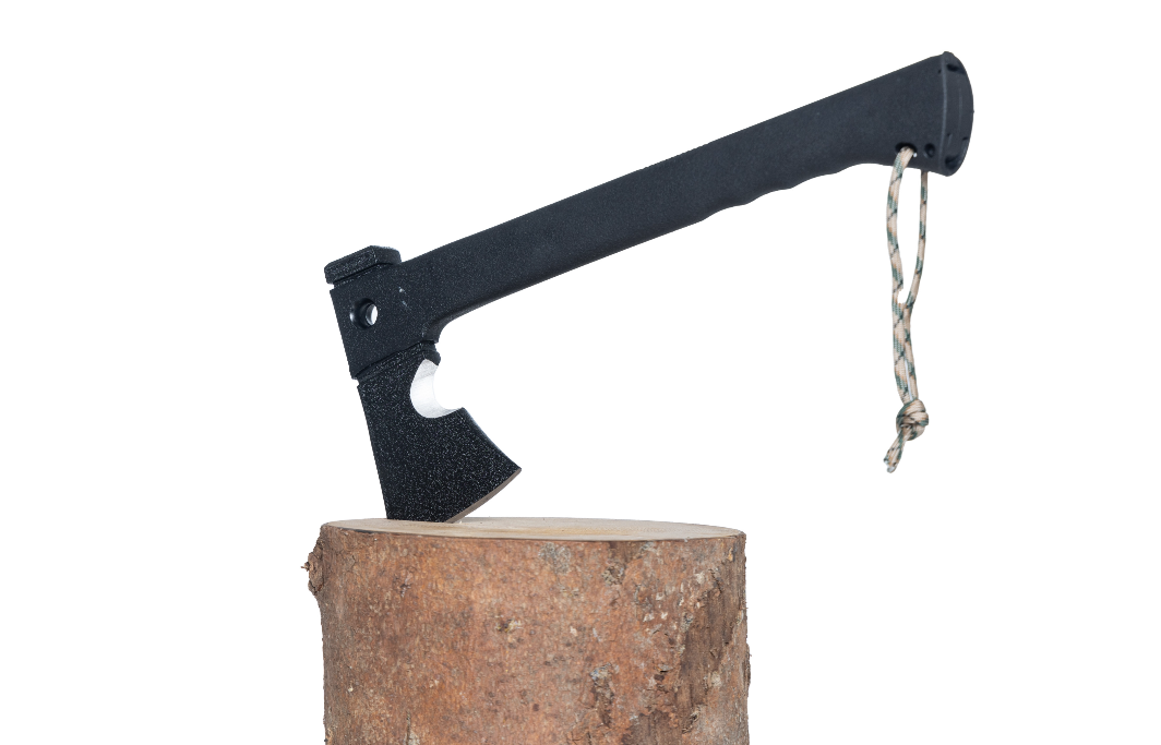 Camping Survival Axe 5-in-1 with Saw, Hammer, Signal Whistle and Flint