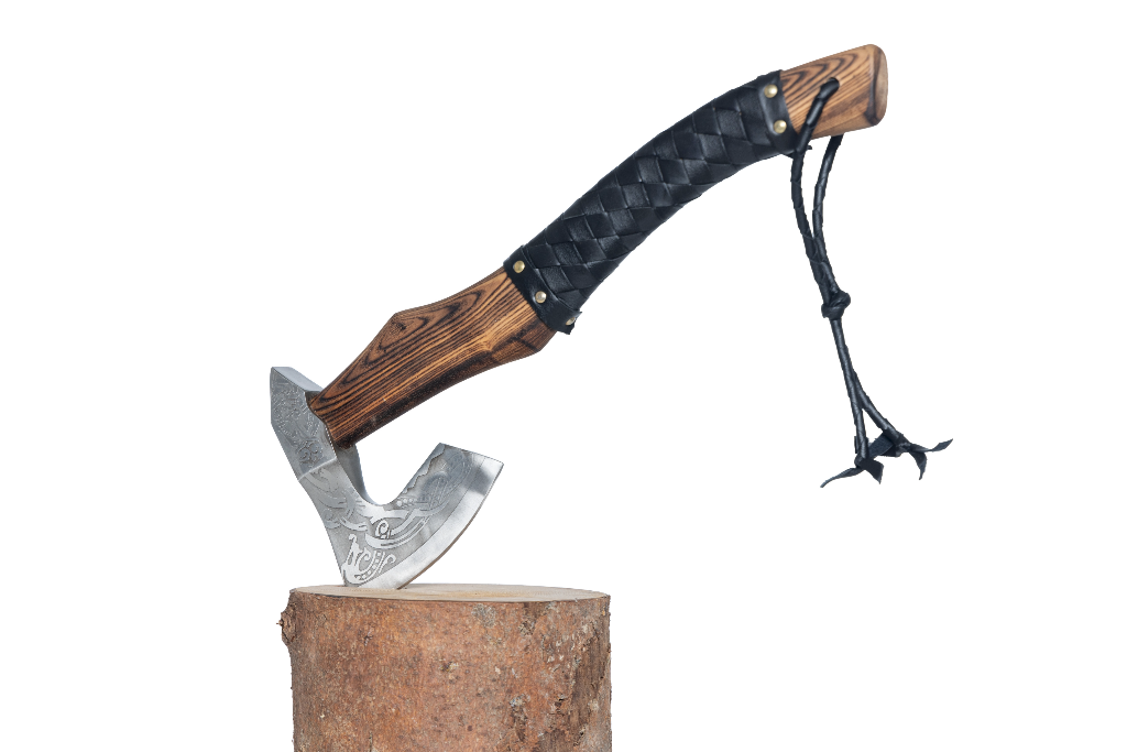 Hand Forged Viking Throwing Axe and Battle Axe– SJ- AX -1109