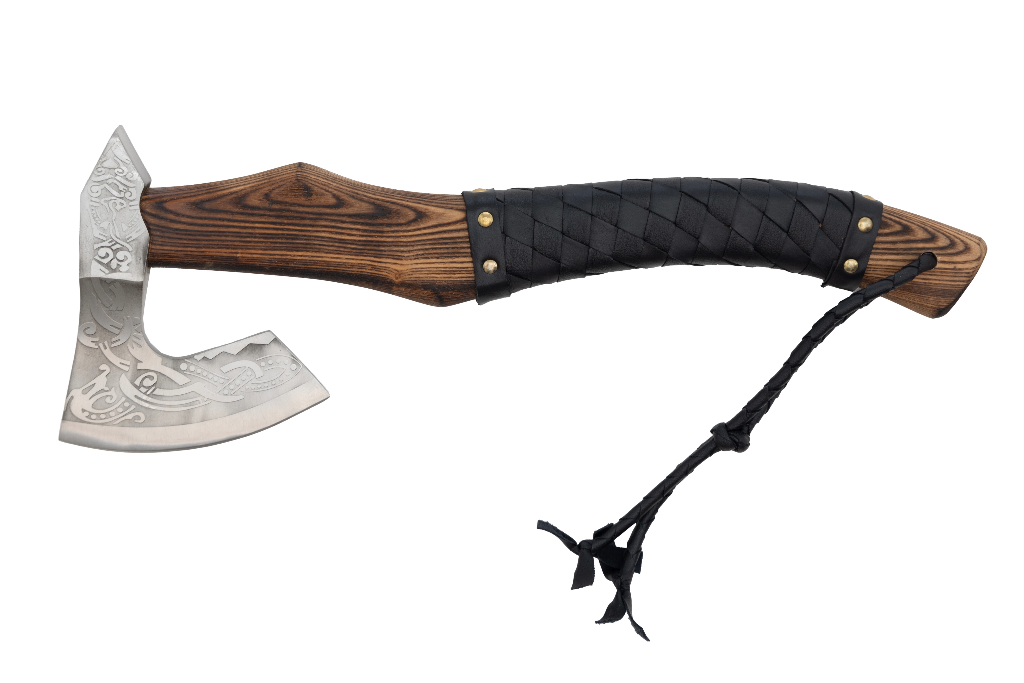 Hand Forged Viking Throwing Axe and Battle Axe– SJ- AX -1109