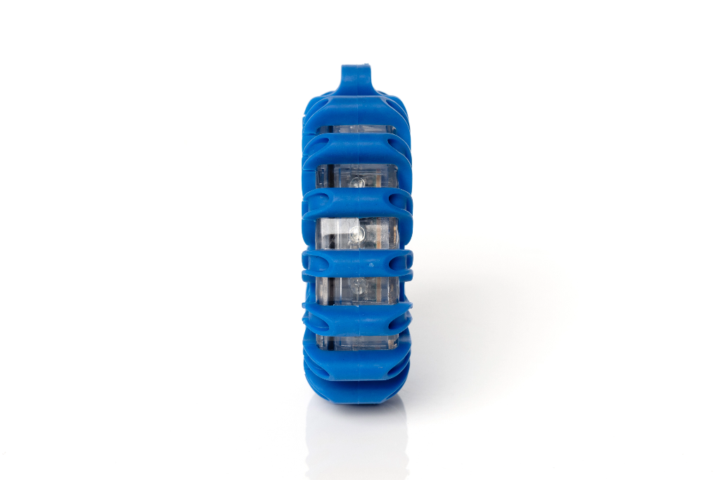 Valigetta con 6 luci segnaletiche ricaricabili di colore blu a LED