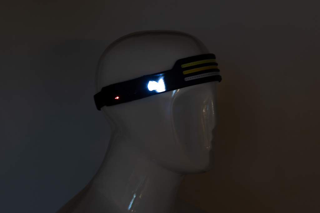 Lampada frontale COB a LED con 11 modalità luminose e controllo gestuale