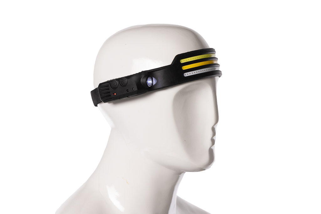 Lampada frontale COB a LED con 11 modalità luminose e controllo gestuale