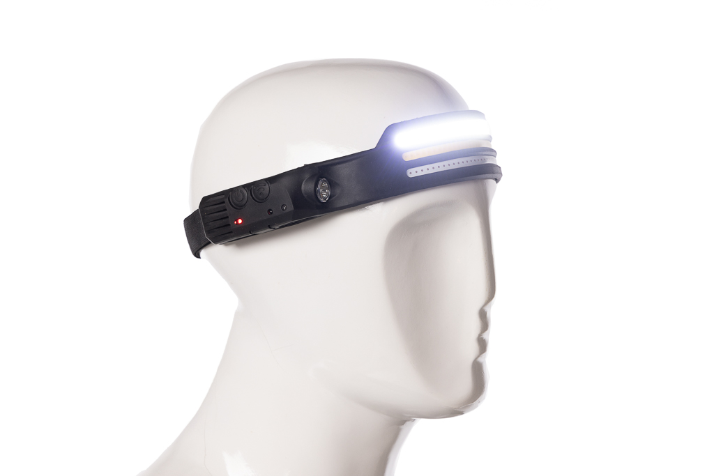 Lampada frontale COB a LED con 11 modalità luminose e controllo gestuale