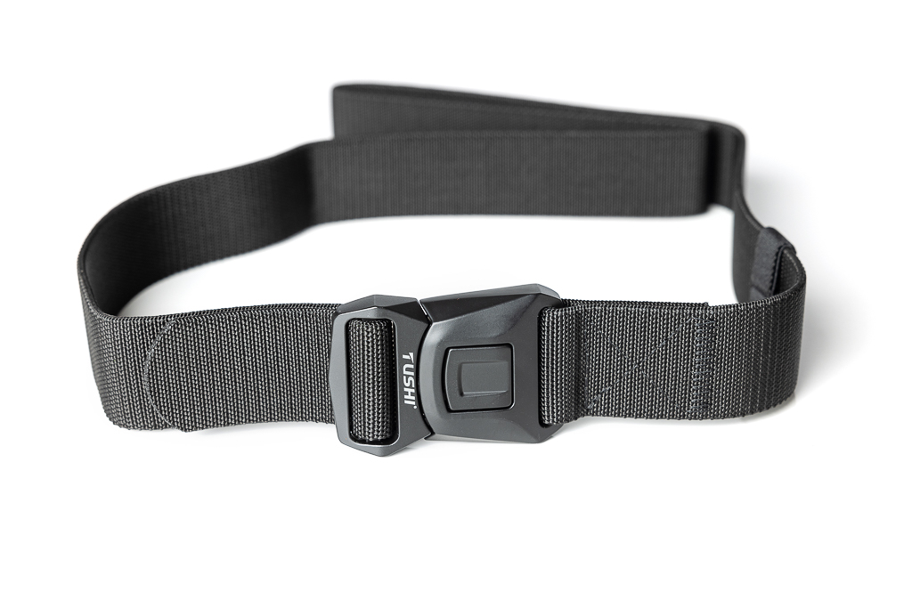Tactical nylon belt black with metal buckle