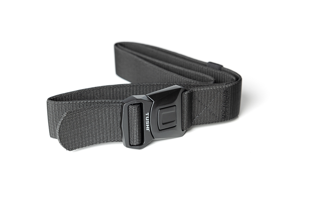 Tactical nylon belt black with metal buckle