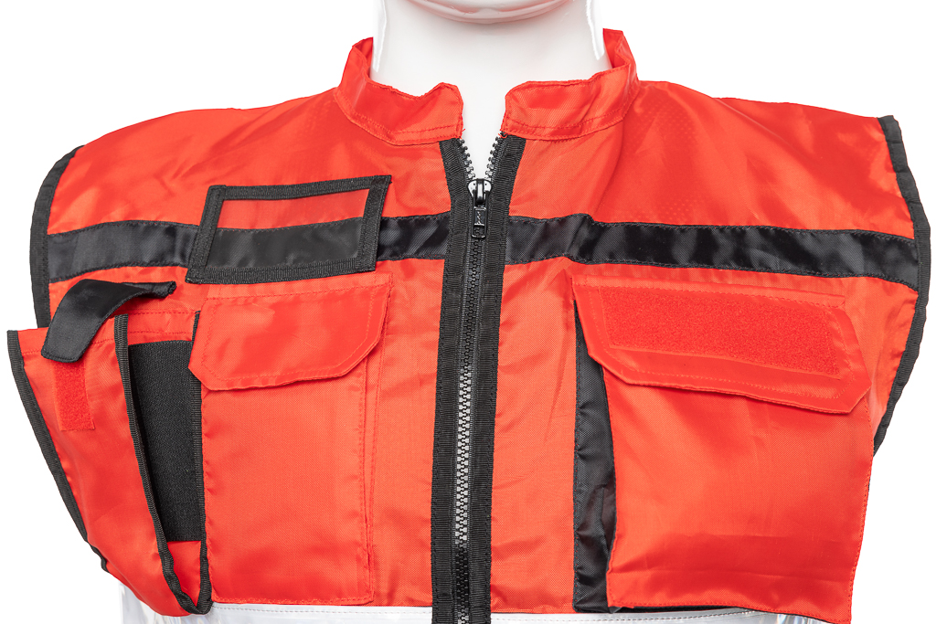 Tactical vest Red / black with reflectors and Velcro