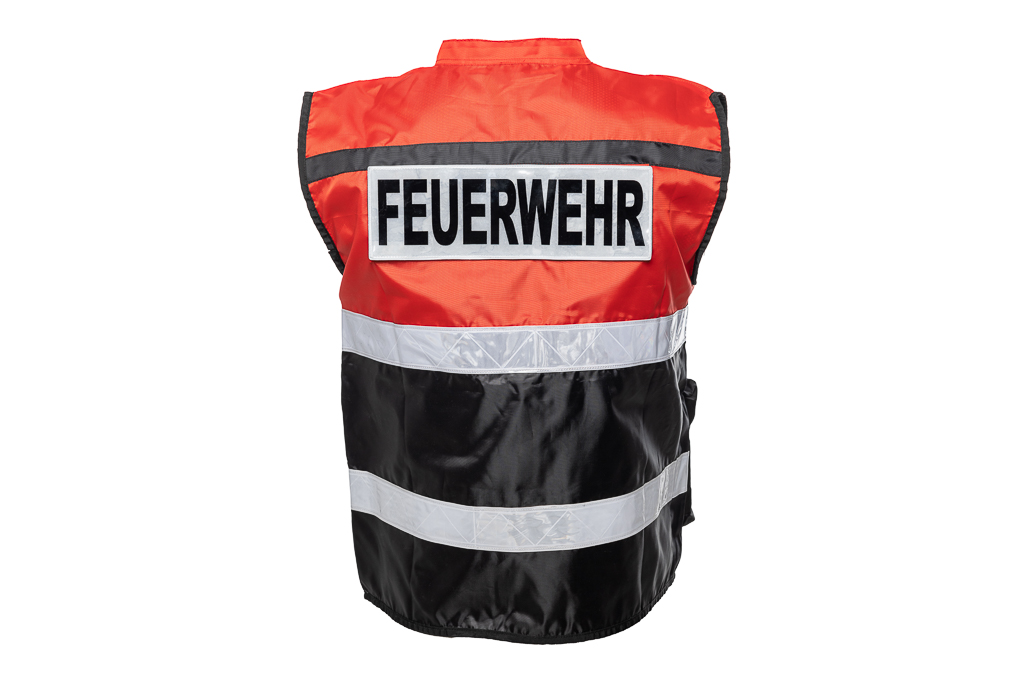 Tactical vest Red / black with reflectors and Velcro