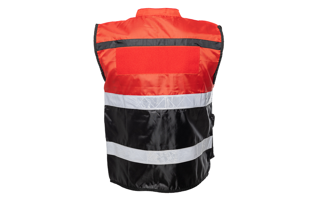 Tactical vest Red / black with reflectors and Velcro