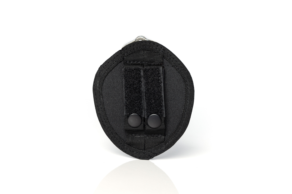 Handcuff holster with press snap fastener