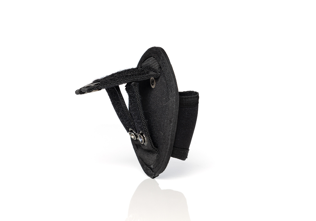 Handcuff holster with press snap fastener