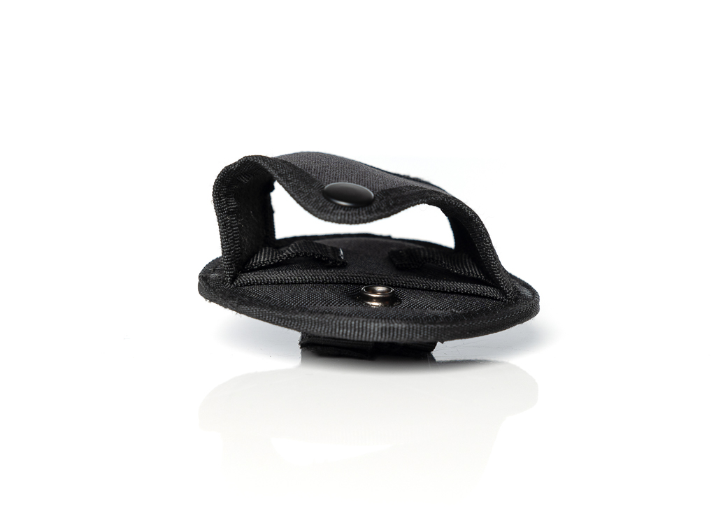 Handcuff holster with press snap fastener