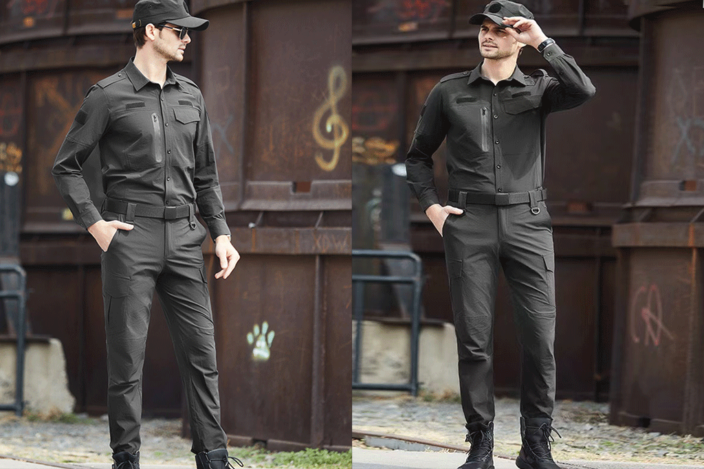 Divisa da lavoro per fornitori di servizi di sicurezza in nero