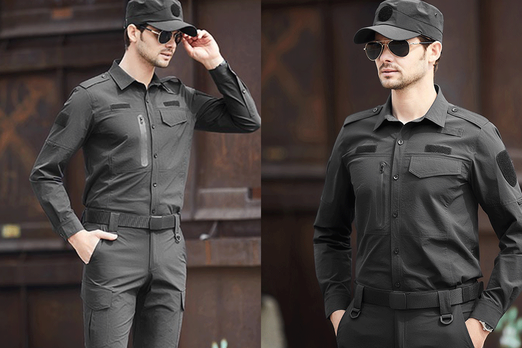 Divisa da lavoro per fornitori di servizi di sicurezza in nero