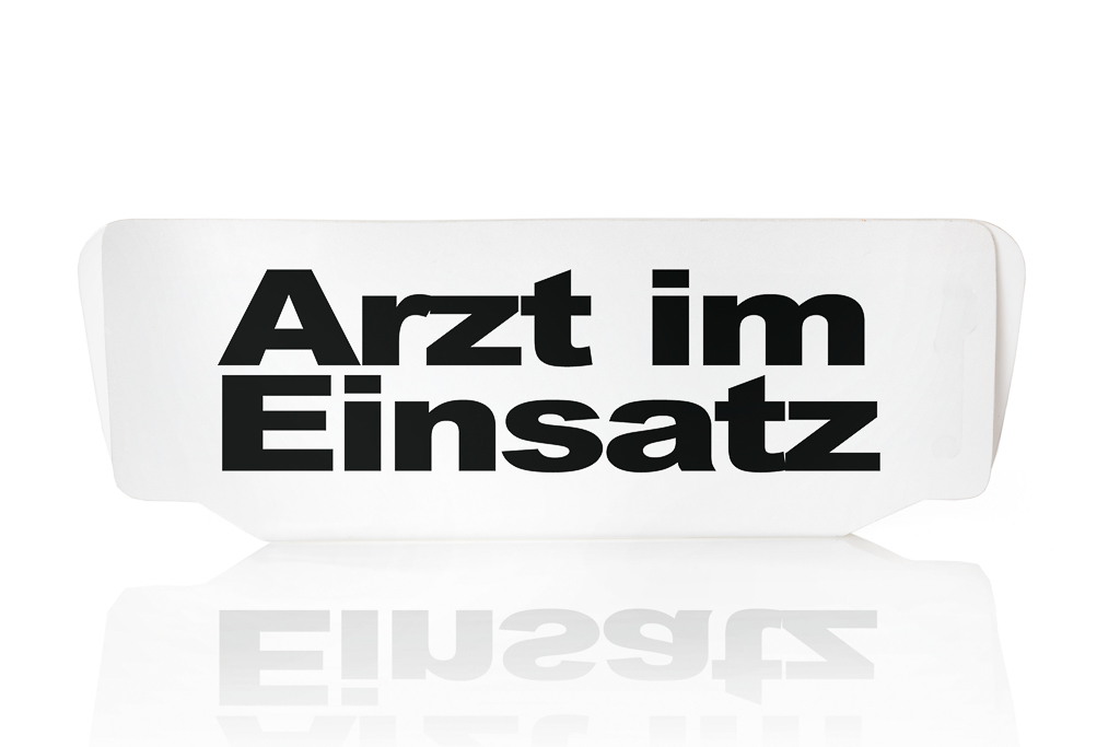 Arzt im Einsatz Kunststoff-Schild