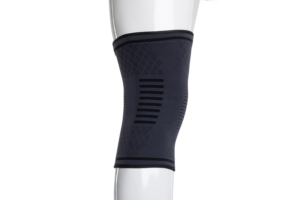 Genouillère / protège-genou élastique de soutien - noir-gris