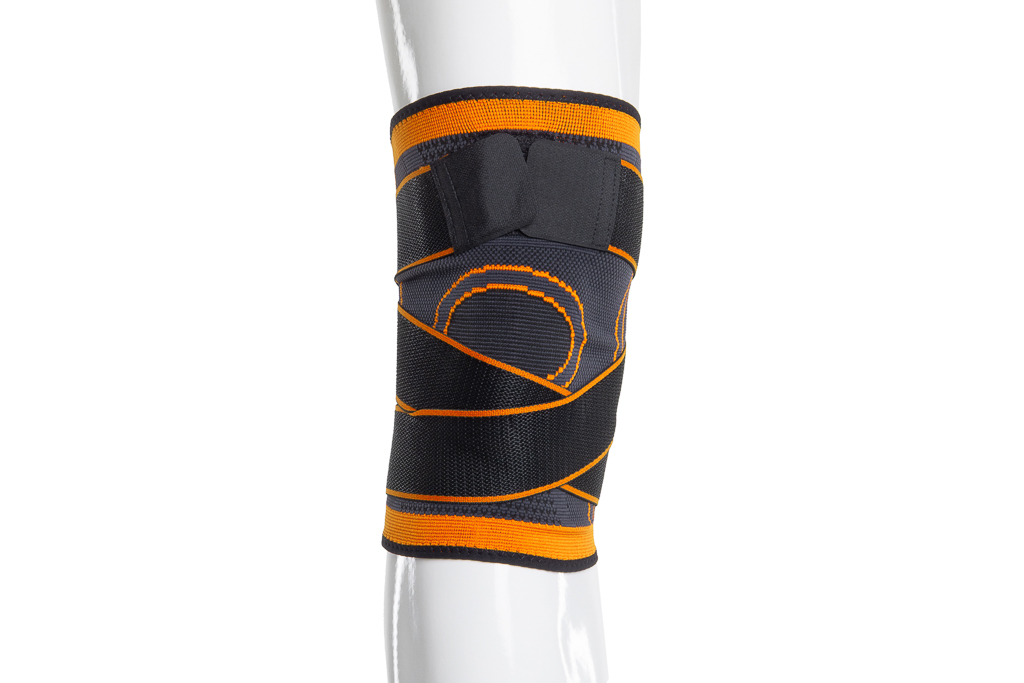Knee Support Brace with 5cm wide Velcro fastener - orange-black