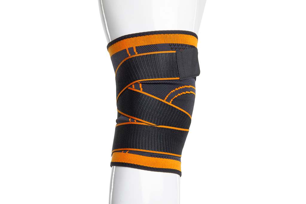 Knee Support Brace with 5cm wide Velcro fastener - orange-black