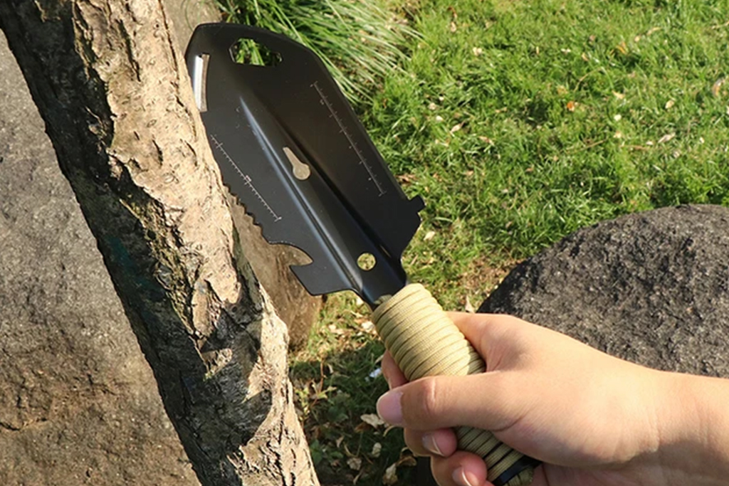 Kleine Handliche Multifunktionsschaufel - schwarz / Khaki