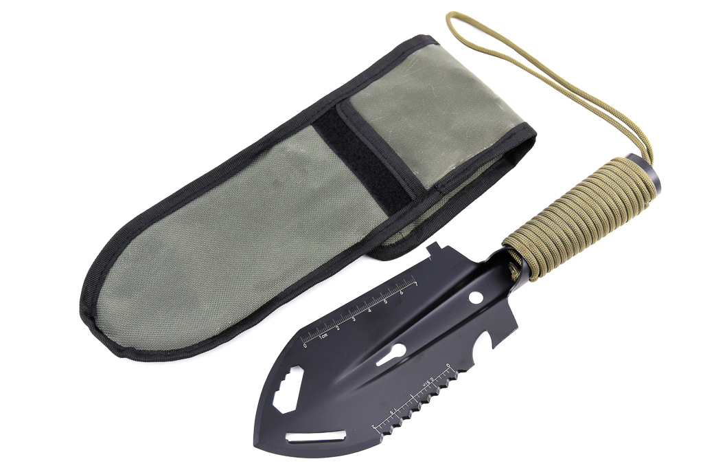 Kleine Handliche Multifunktionsschaufel - schwarz / Oliv