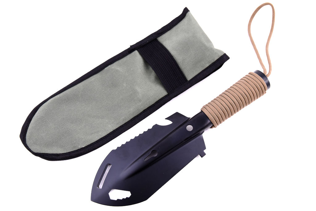 Kleine Handliche Multifunktionsschaufel - schwarz / Khaki