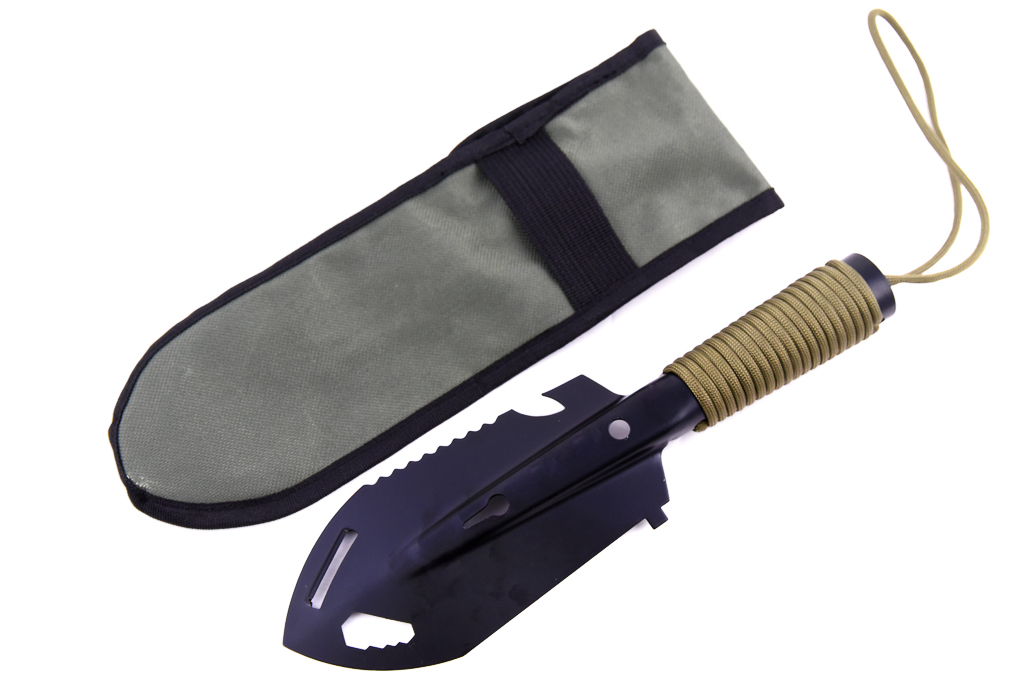 Kleine Handliche Multifunktionsschaufel - schwarz / Oliv