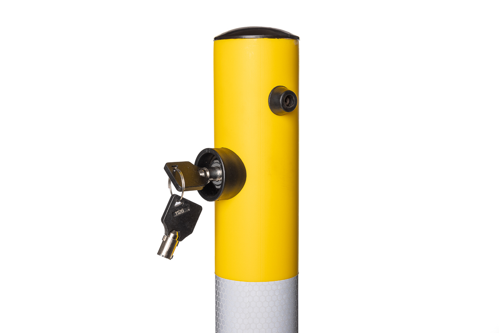 Parking and Barrier Post, Foldable, Plastic, height 70 cm, yellow